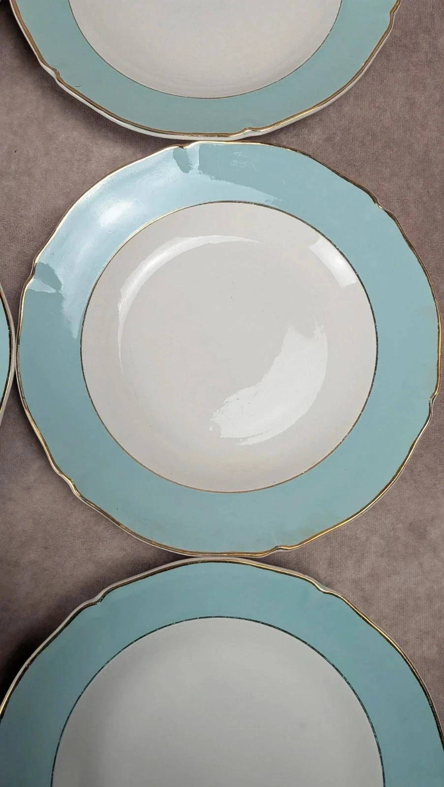 Lot de 6 assiettes creuses anciennes Seranord Saint-amand – Modèle Chambord – photo 7